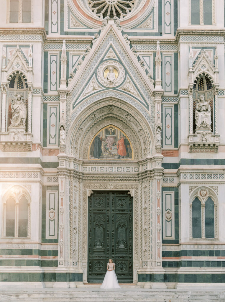 A bride at Duomo Florence Italy