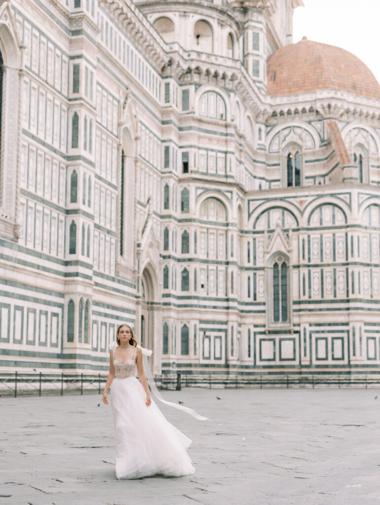 A bride at Florence Duomo