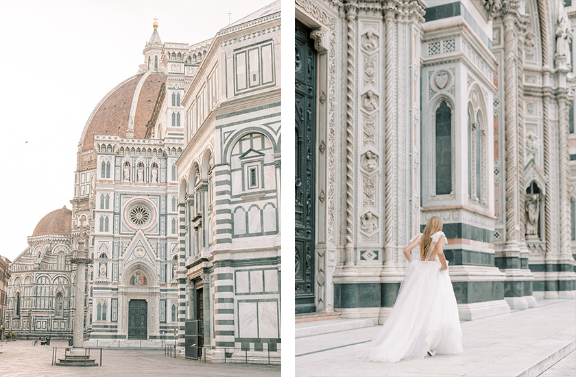 A bride at Duomo Florence Italy