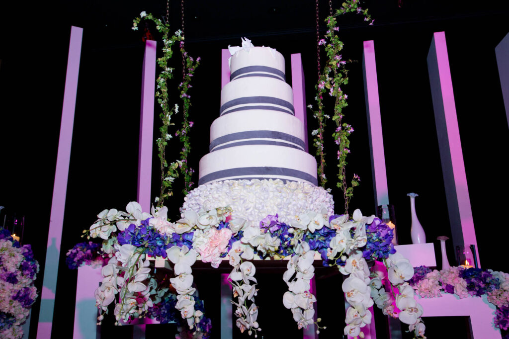 A wedding cake at Armani Hotel Dubai