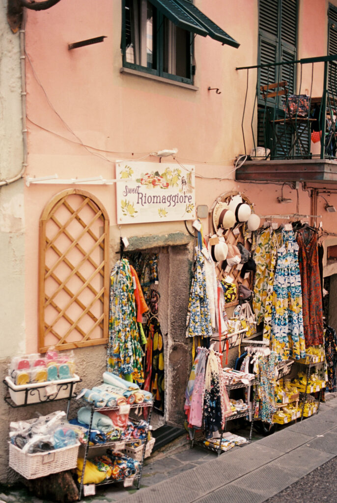 A shop at Cinque Terre, RioMaggiore, Fine Art Film Travel Photography in Tuscany, Italy